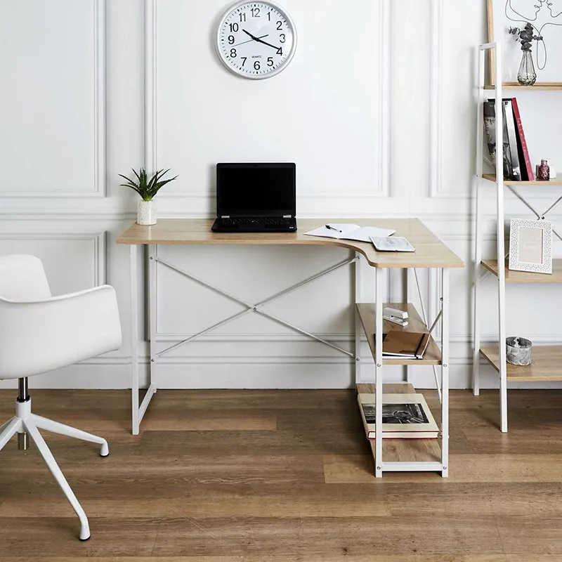 Bureau d'angle Job Blanc - 120x74x74cm-1