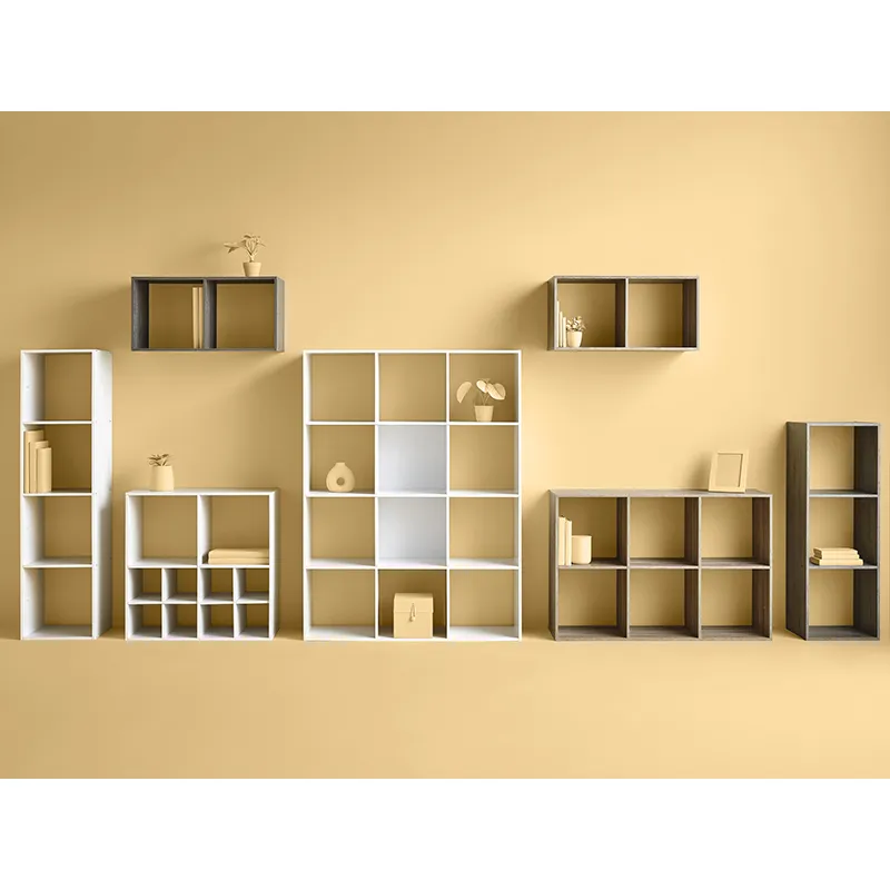 Etagère haute 4 cases Mix n'modul Blanc - 34,5x32x134cm-2
