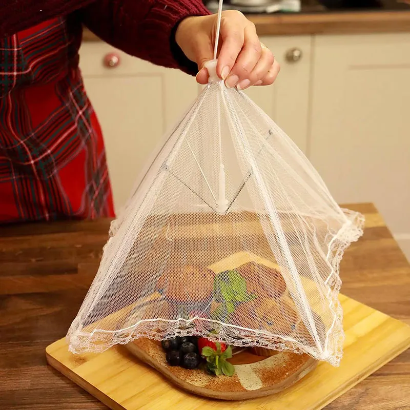 Cloche alimentaire pliable en maille - 32x32cm-6