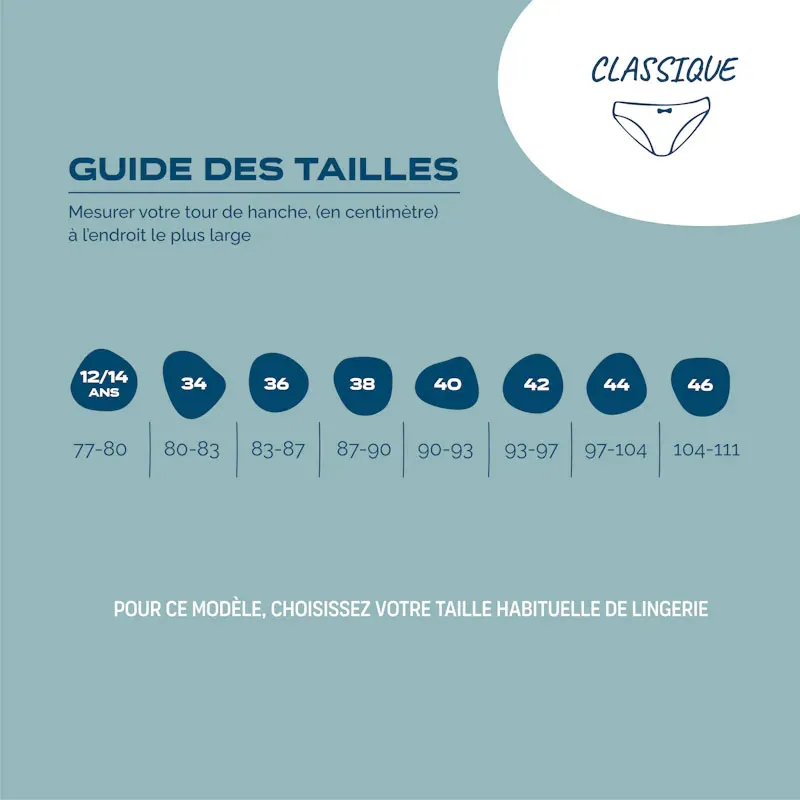 Culotte menstruelle classique Noire - Flux abondants-5
