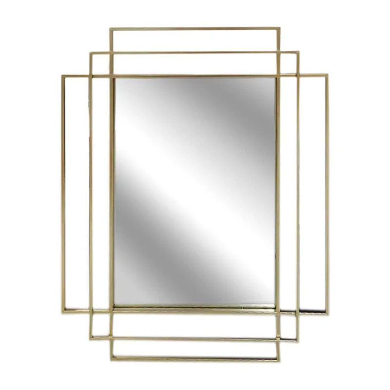 Miroir Art Déco Doré - 97x3x70cm-0