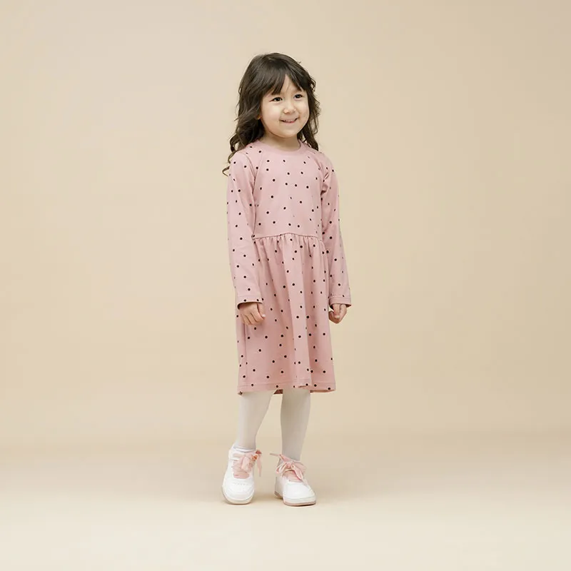 Robe ML Pois - Rose/Noir-2