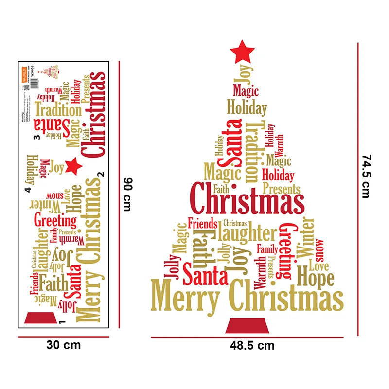 Stickers - Sapin & Ecritures anglaises-5