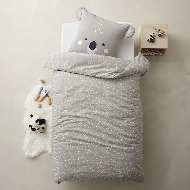 Housse de couette + Taie koala - Gris/Écru-2