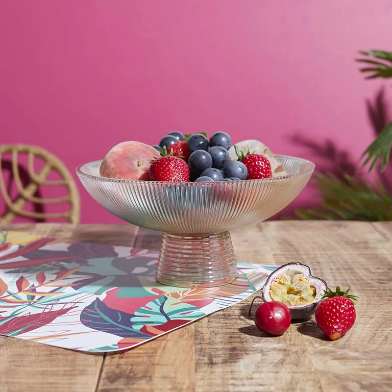 Coupe à fruit sur pied Verre Ambre - 1,1L-1
