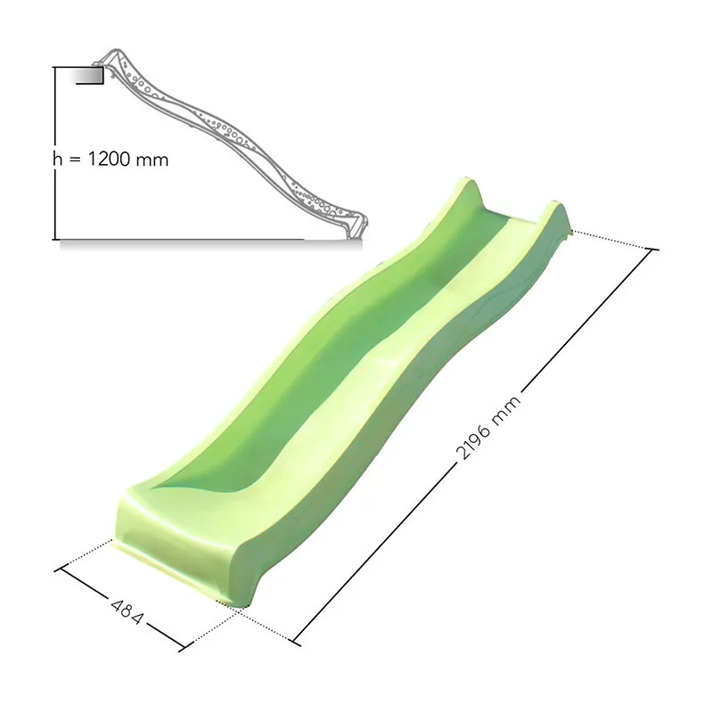 Glissière de toboggan L.2,20m - 36m+-2