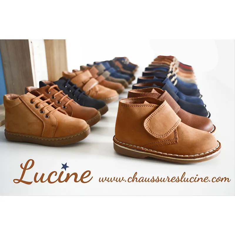 Chaussures souples à lacets Achille - Nubuck Camel-1
