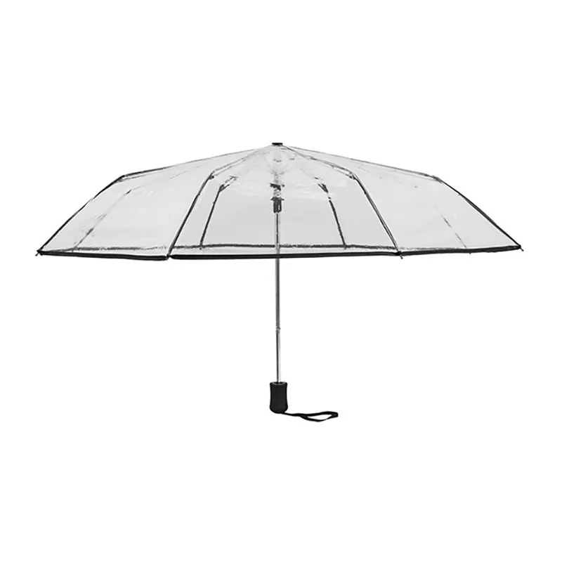 Parapluie pliant auto. Susino - Transparent/Noir-1