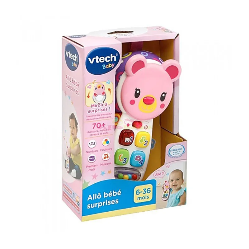 Téléphone Allô bébé surprises Rose - 6m+-3