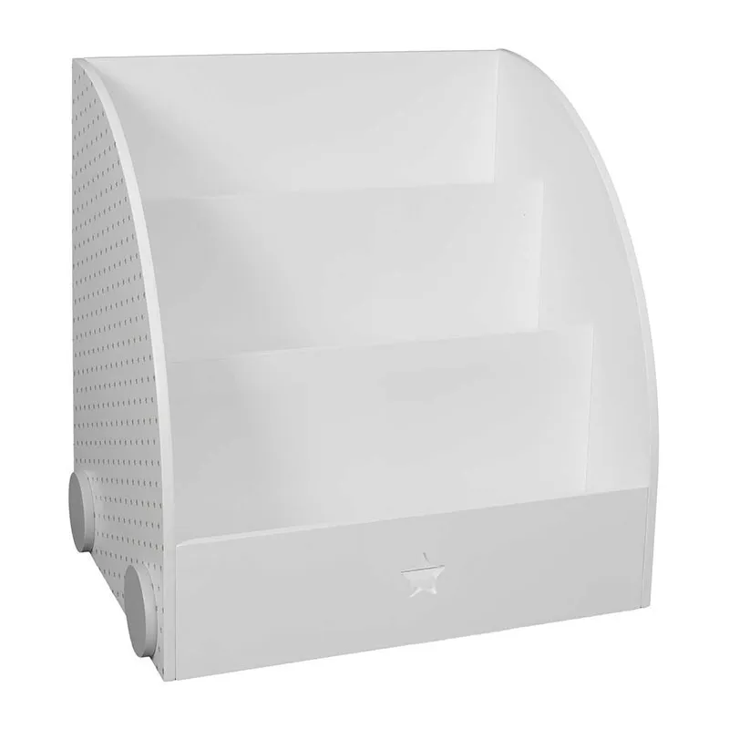 Bibliothèque Maeva Blanc/Gris - 60x45x60cm-2