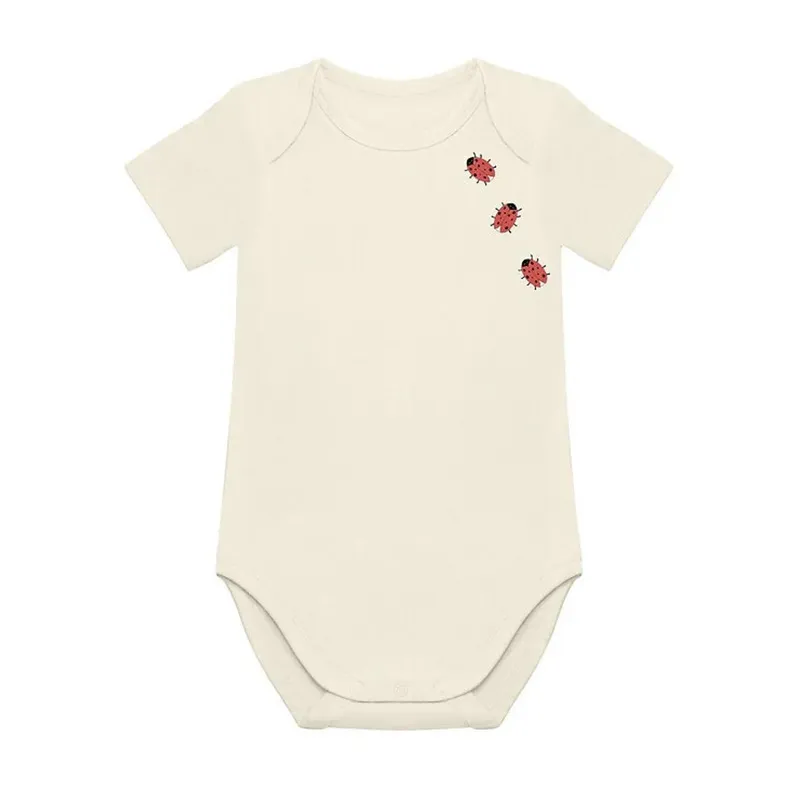 3 Bodies MC Coton Bio Coccinelle Bébé - Blanc/Rouge-3