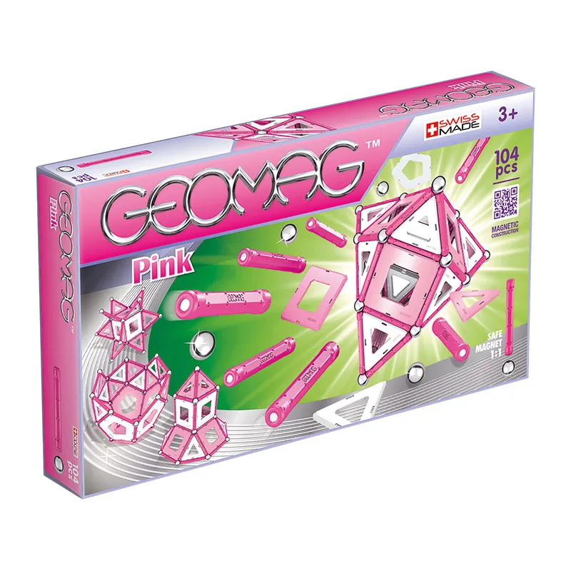 Jeu de construction magnét. Pink 104pcs - 3+-0