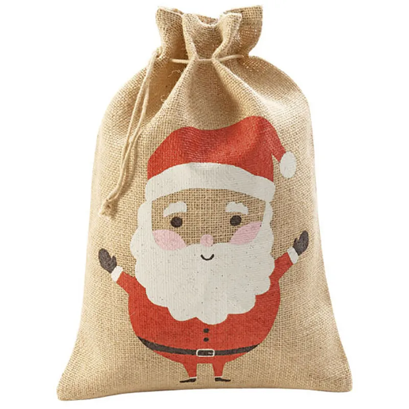 Sac cadeau Père-Noël Jute - 35x50cm-0