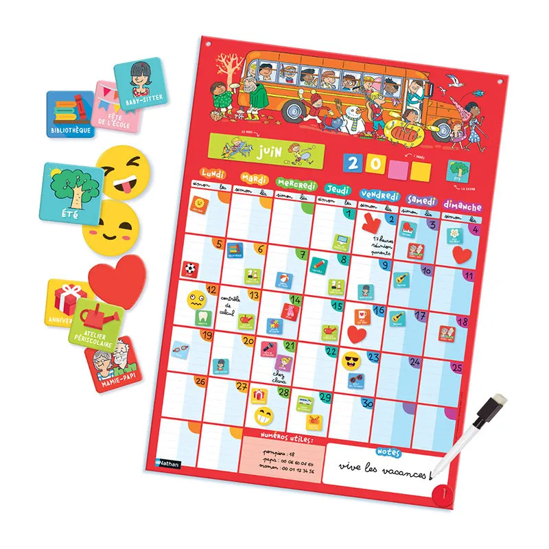 Calendrier magnétique perpétuel + 170 magnets - 6+-1