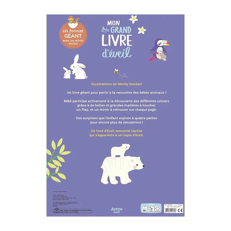 Mon très grand livre d'éveil Les bébés animaux - 12m+-3