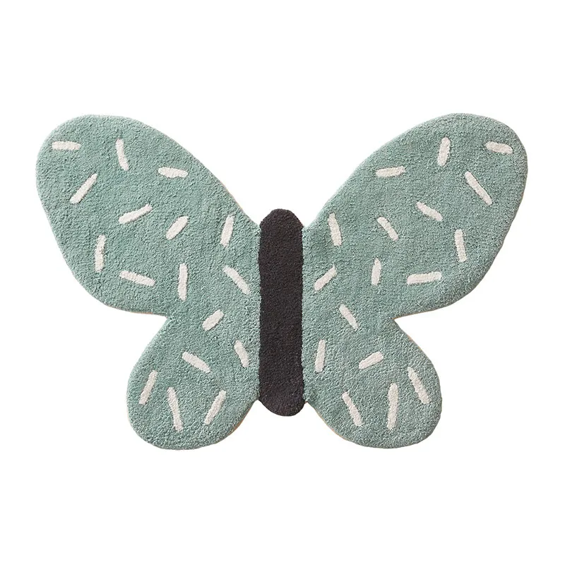 Tapis de bain papillon - Blanc - 84x25,4cm-0