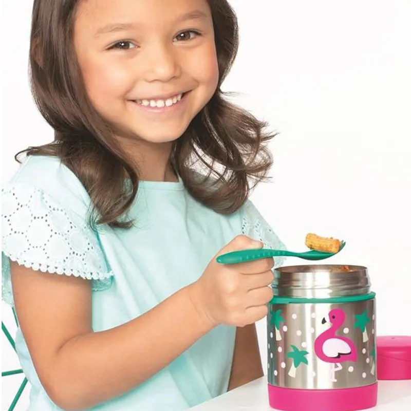 Thermos repas Flamant Rose 325ml + Fourchette - 36m+-1