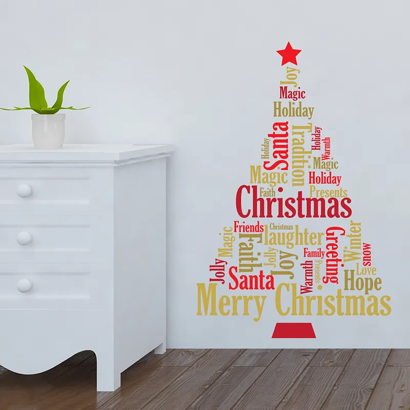 Stickers - Sapin & Ecritures anglaises-0