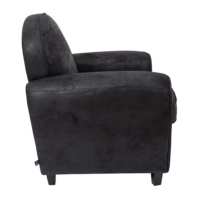 Fauteuil club Noir - 87x78x85cm-3