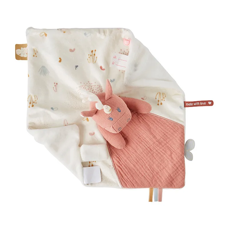Doudou Mousseline Lina L&J - 27x27x7cm-2