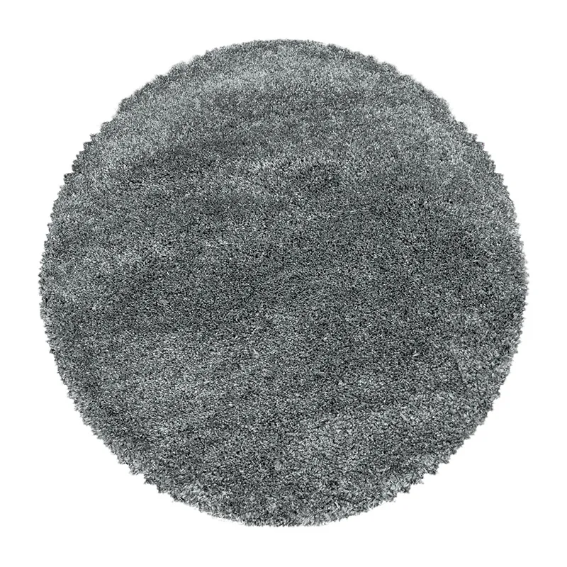 Tapis rond Fluffy Gris clair - Plusieurs dim. dispos-1
