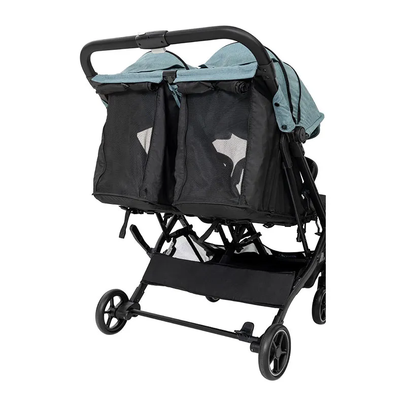 Poussette double Action Twin Black/Dusty Green - 0m+-4