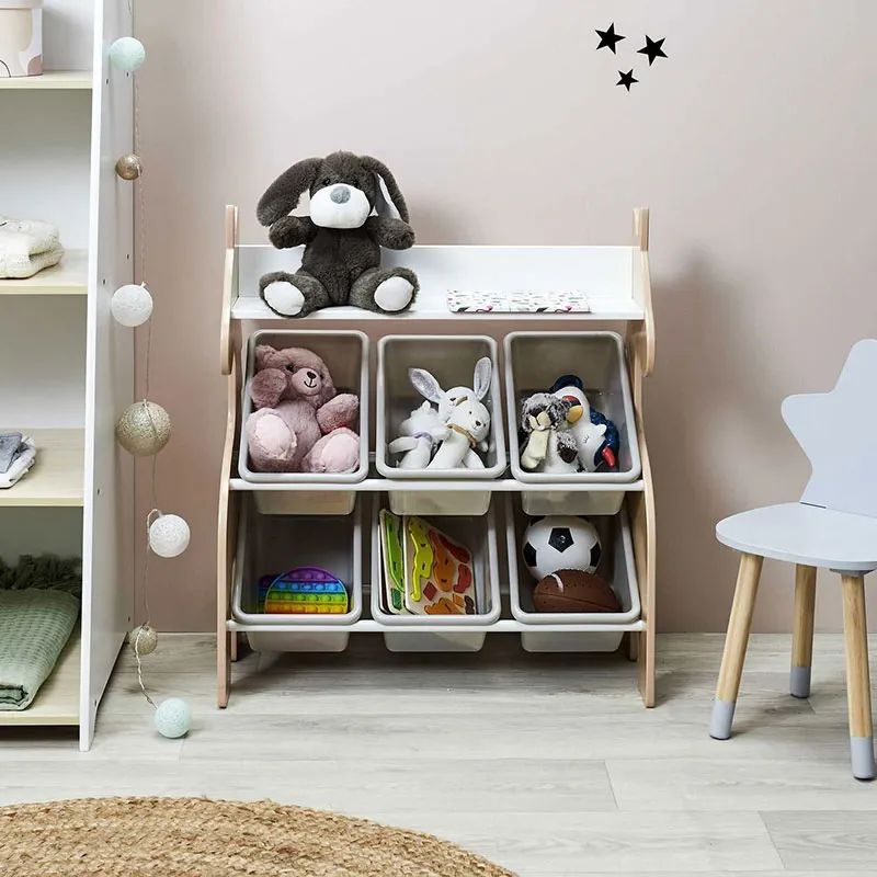 Meuble de rangement 6 bacs Licorne - 63,5x29,5x71,5cm-3