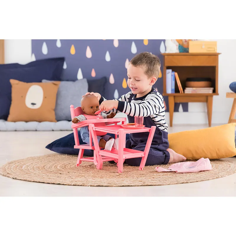 Chaise haute Rose poupon 36-42cm - 36m+-12