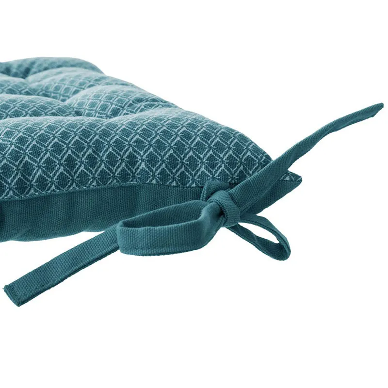 Galette de chaise Otto Bleu Canard - 38x38x7,2cm-3