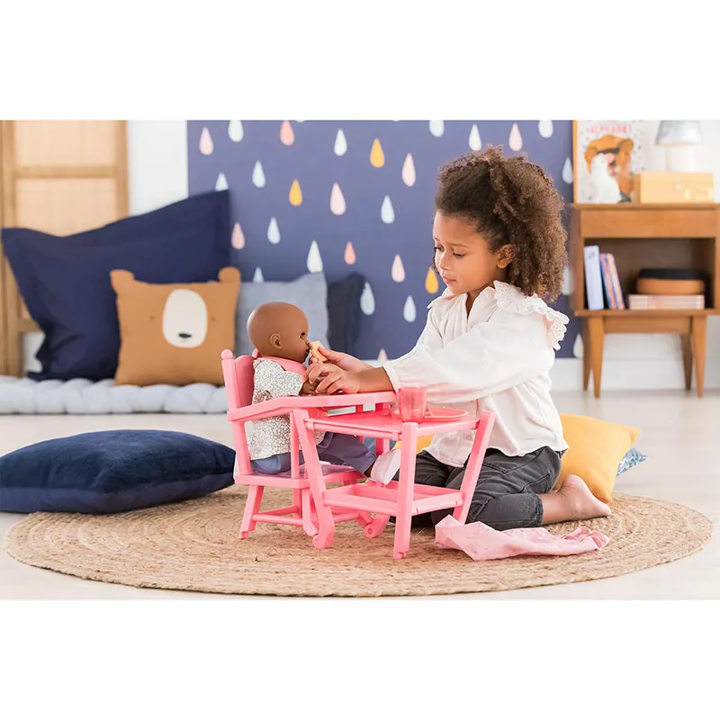 Chaise haute Rose poupon 36-42cm - 36m+-10