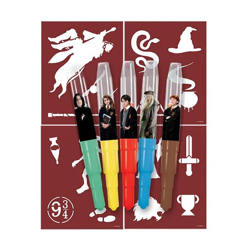 Feutres aéro. Harry Potter 6pcs + 4 pochoirs - 36m+-1