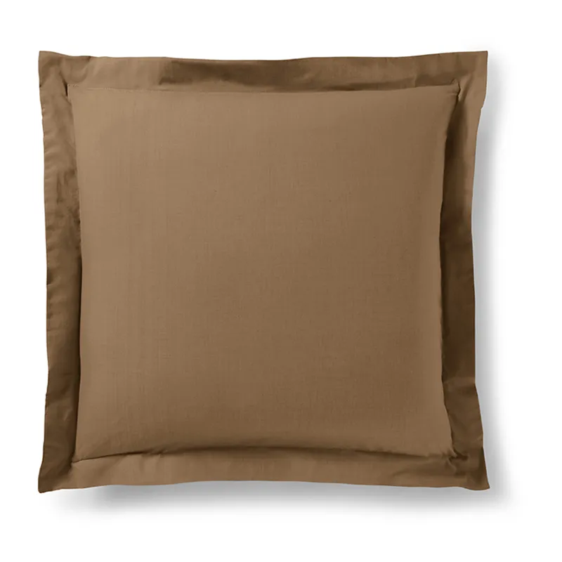 Taie d'oreiller Coton Taupe-1