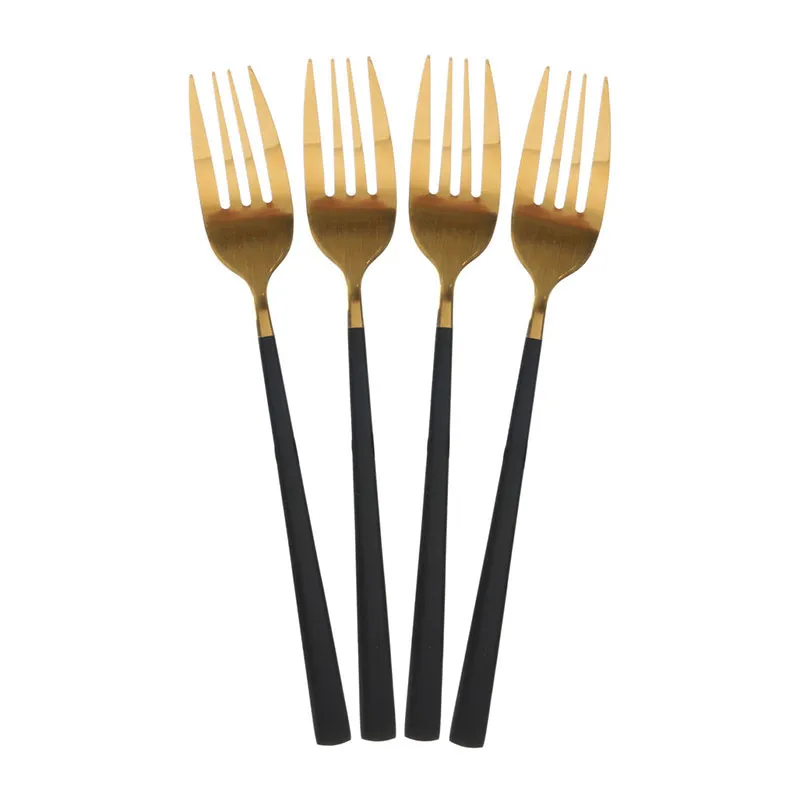 Ménagère de couverts Noir/Doré - 16pcs-4
