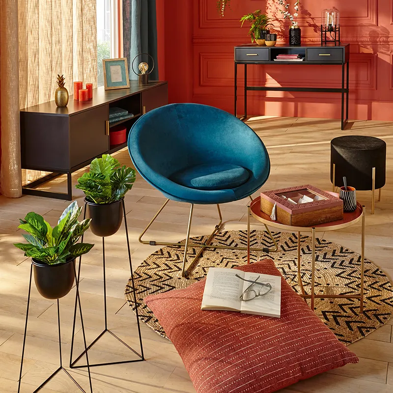 Boîte ananas Living H.23 cm résine - Doré-3