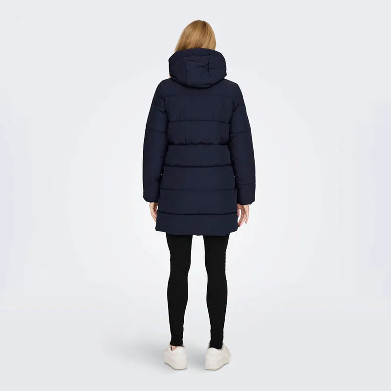 Doudoune longue de grossesse Dolly - Bleu marine-7