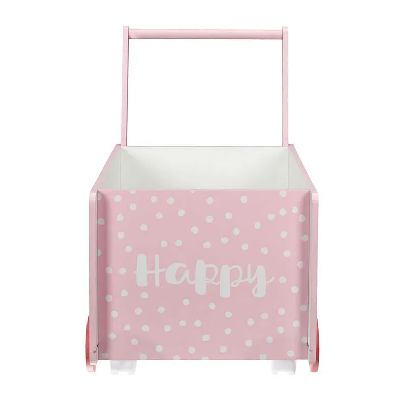 Chariot de rangement enfant Rose - 35x47x47,5cm-2
