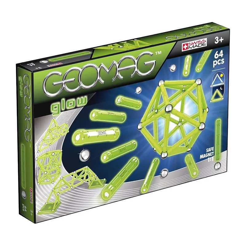 Jeu de construction magnét. Glow 64pcs - 3+-0
