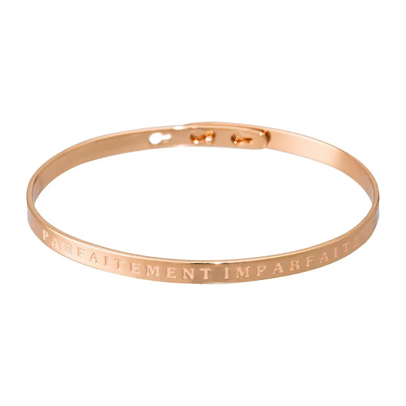 Jonc Parfaitement imparfaite - Laiton Rosé-0