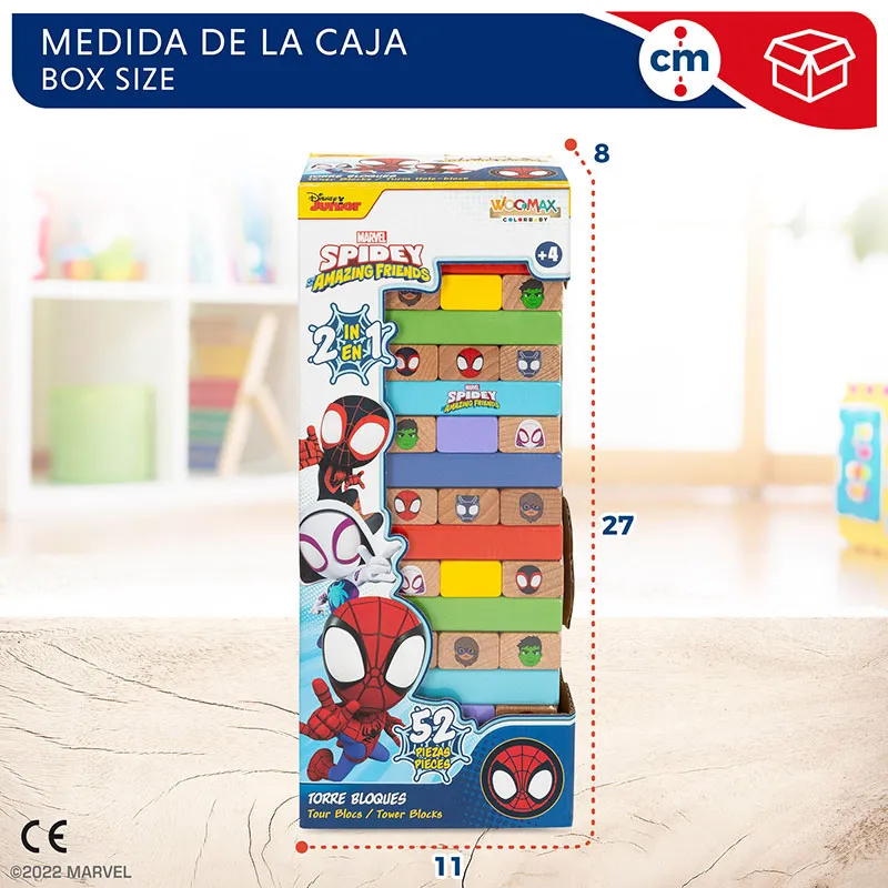 Jeu de construction/Dominos Spidey 2en1 52pcs Bois - 4+-5
