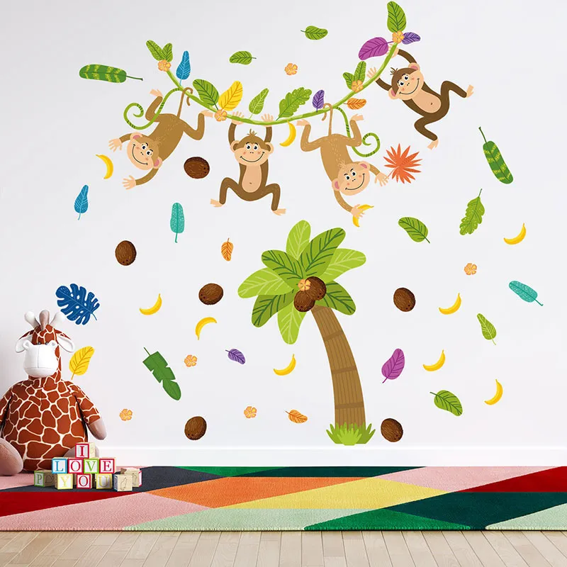 Stickers - Singes dans la jungle-0