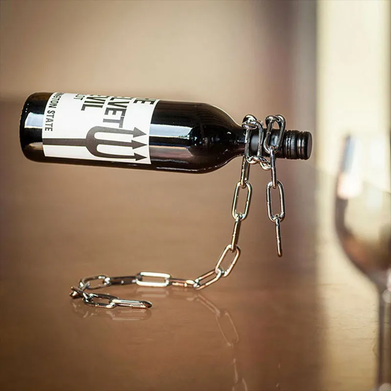 Chaine porte-bouteilles magique - Argent-4