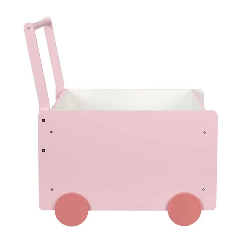 Chariot de rangement enfant Rose - 35x47x47,5cm-3