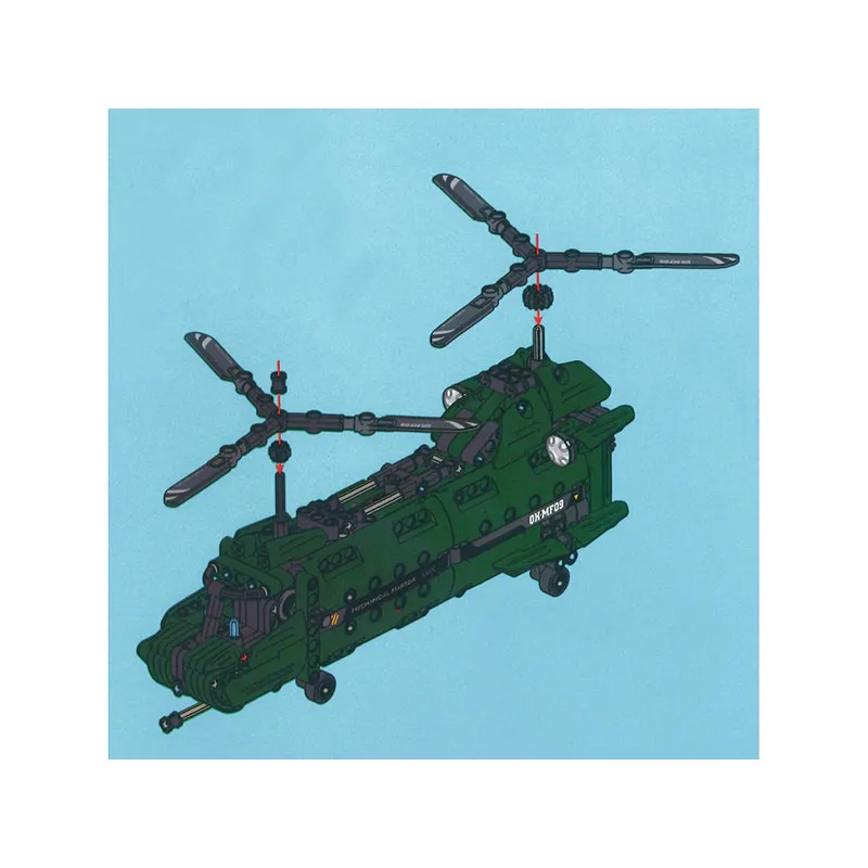 Hélicoptère militaire à construire 393pcs - 6+-4