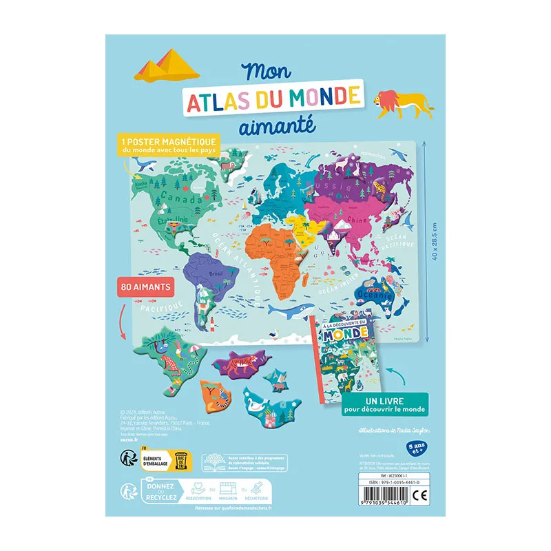 Mon Atlas du monde aimanté - 5+-3