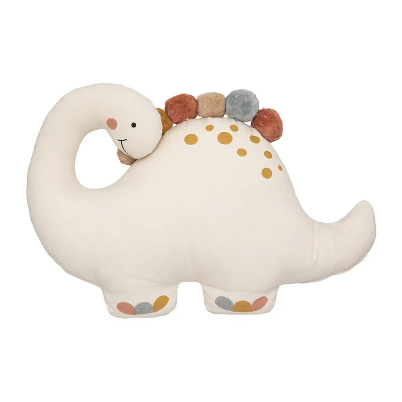 Coussin Dinosaure avec pompons - 40x8x30cm-0