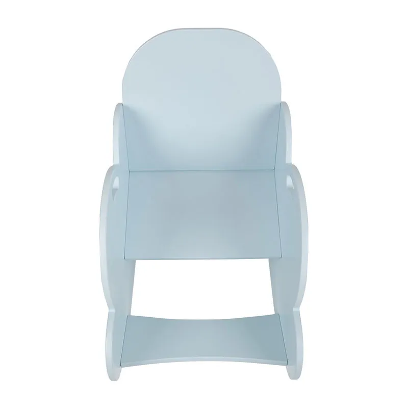 Fauteuil à bascule Nuage en bois Bleu - 76x40x47cm-3