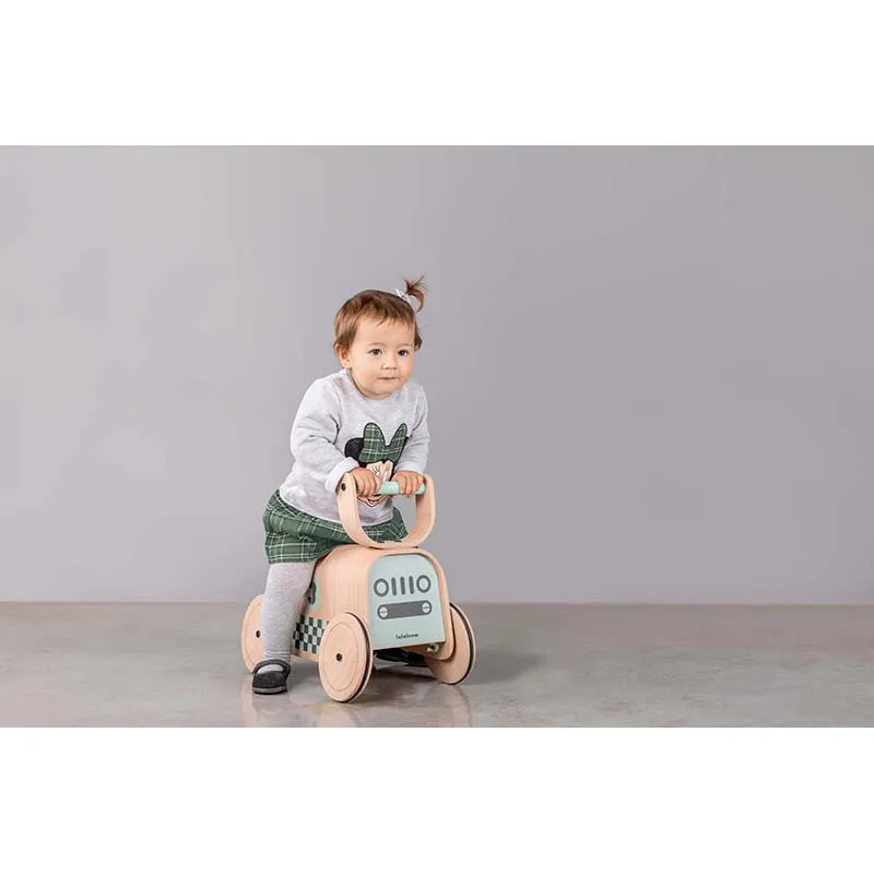 Porteur Voiture Bois/vert - 12m+-7