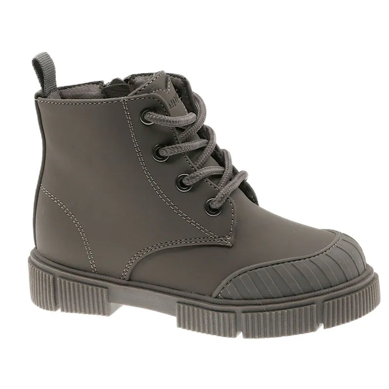 Bottines à lacets - Vert foncé-1