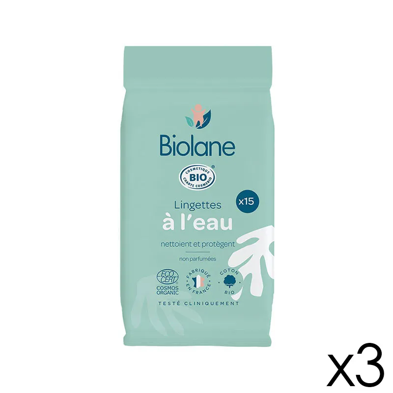 3 Paquets de Lingettes Douceur Pocket BIO - 3x15-0