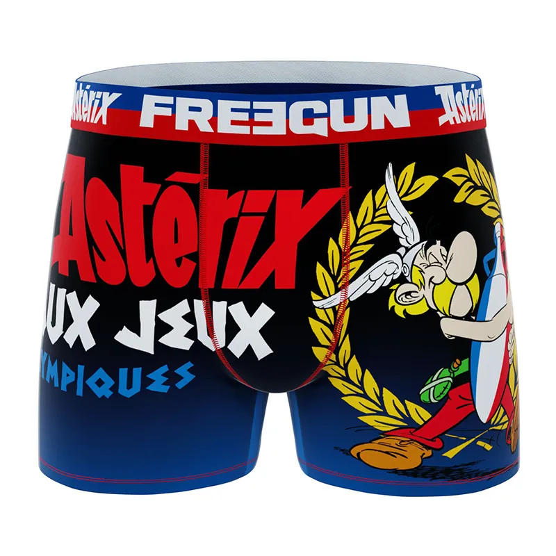4 Boxers Homme Asterix et Obélix - Noir/Rouge/Jaune/Bleu-8